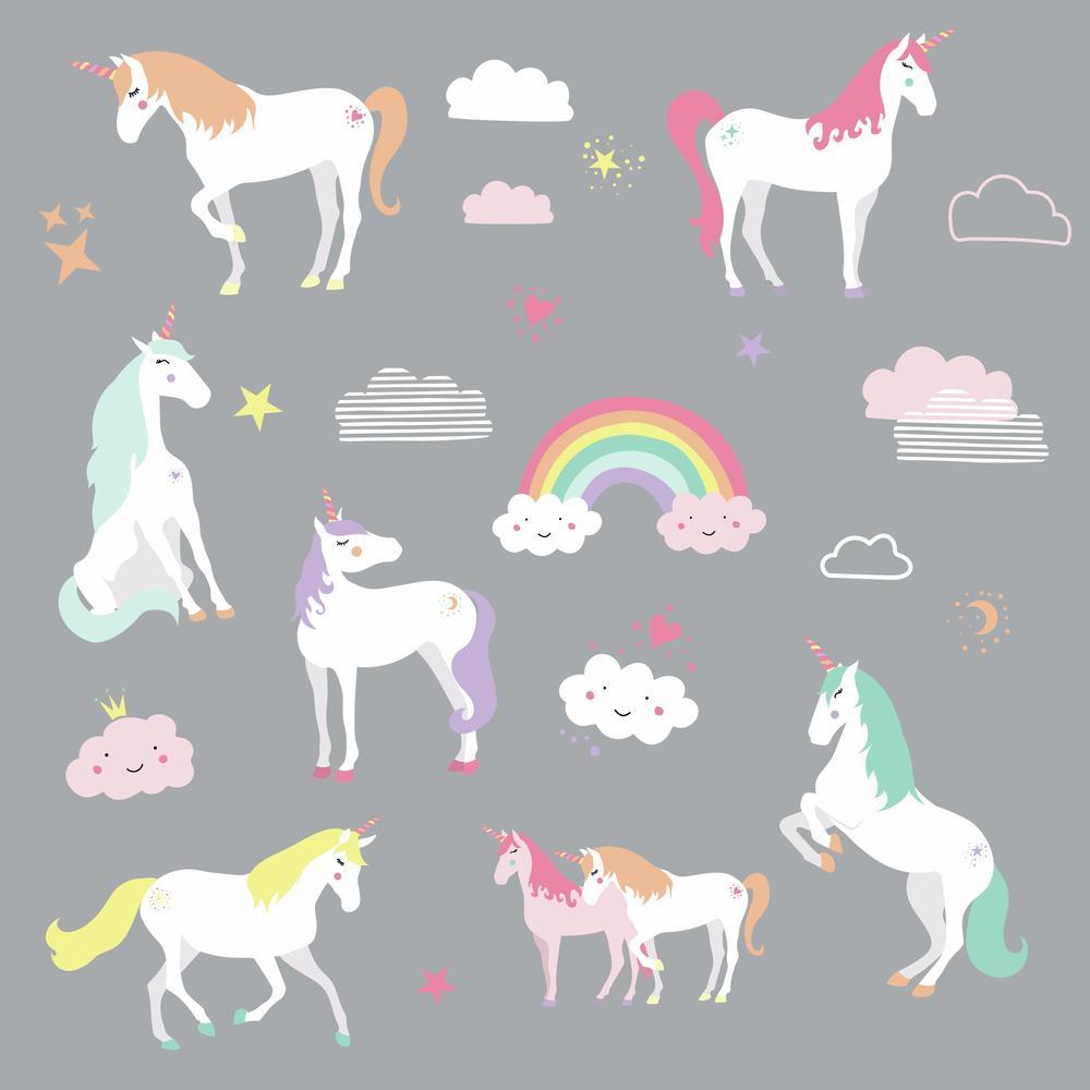 Unicorn Magic Peel and Stick Wall Decals Wall Decals RoomMates   