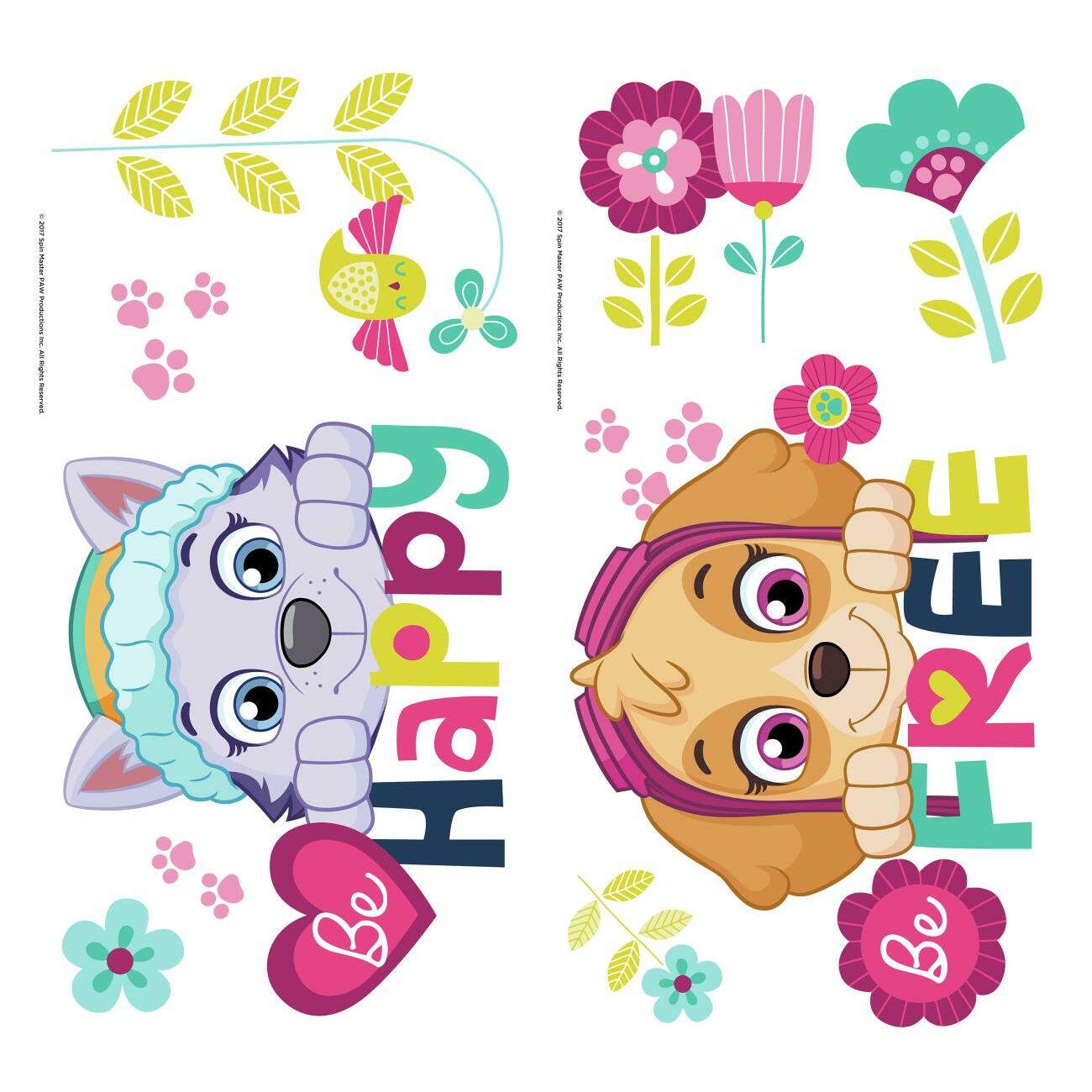 Paw Patrol Skye and Everest Be Happy Wall Quote Wall Decals Wall Decals RoomMates   