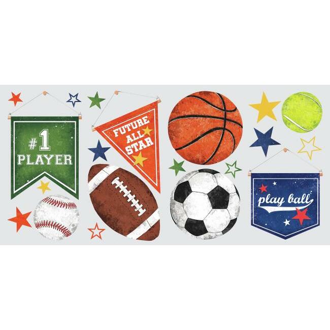 Sports Balls Peel and Stick Wall Decals Wall Decals RoomMates   