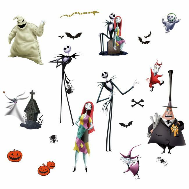 Disney Tim Burton's The Nightmare Before Christmas Peel and Stick Wall Decals Wall Decals RoomMates   