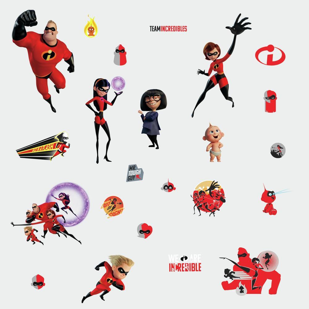 Disney Pixar Incredibles 2 Peel and Stick Wall Decals Wall Decals RoomMates   