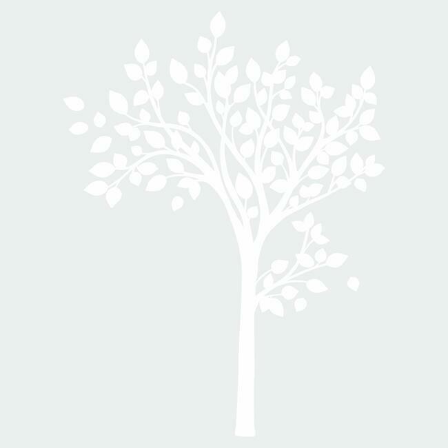 Simple White Tree Peel and Stick Giant Wall Decals Wall Decals RoomMates   