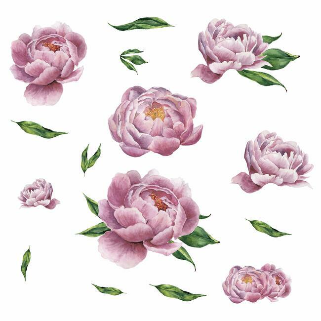 Large Peony Peel and Stick Giant Wall Decals Wall Decals RoomMates   