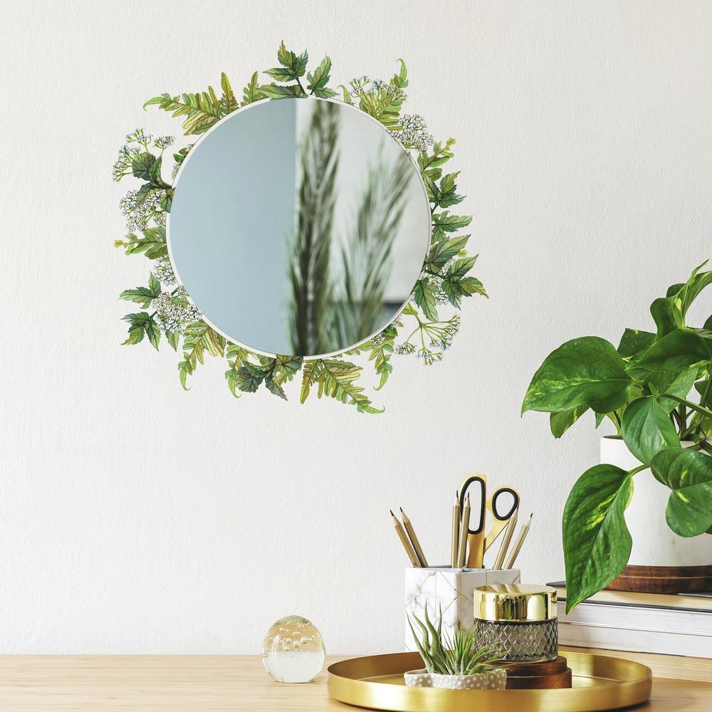 Fern Wall Decals with Circle Mirror Mirrors RoomMates   