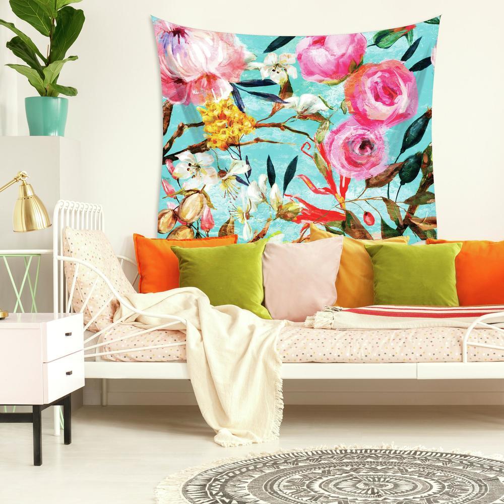 Oil Paint Floral Large Tapestry Tapestry RoomMates   