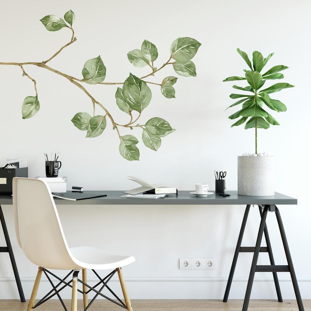 Leaf Twig Peel and Stick Giant Wall Decals Wall Decals RoomMates   