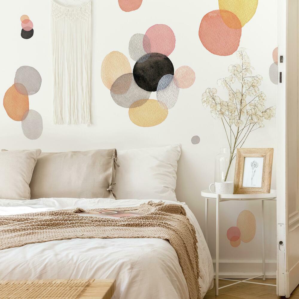 Abstract Watercolor Shapes Peel and Stick Giant Wall Decals Wall Decals RoomMates   
