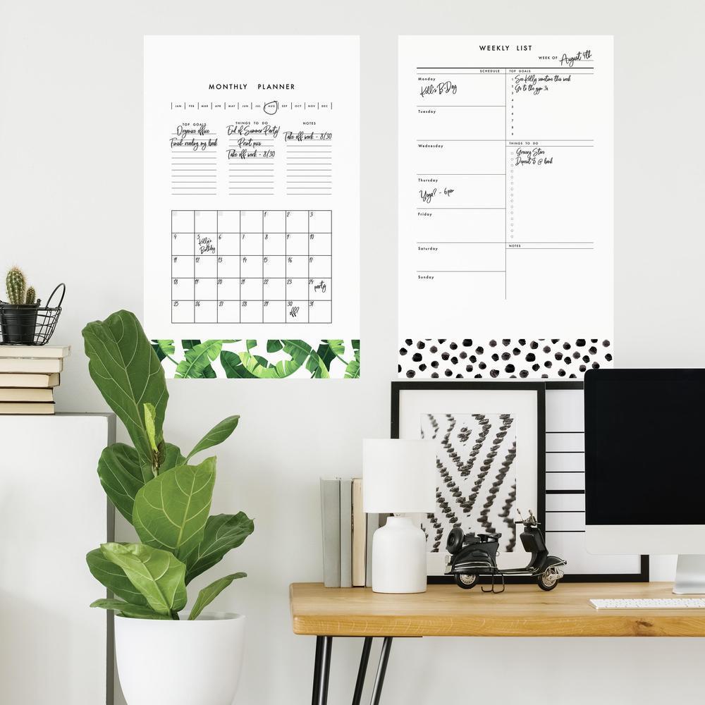 Monthly and Weekly Planner Dry Erase Peel and Stick Giant Wall Decals Wall Decals RoomMates   
