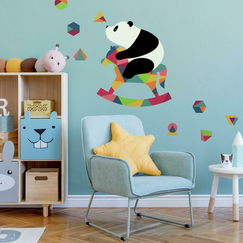 Andy Westface Panda Nursery Peel and Stick Giant Wall Decals Wall Decals RoomMates   