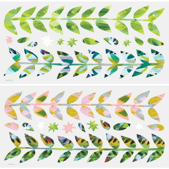 Painterly Floral Clustered Peel and Stick Giant Wall Decals Wall Decals RoomMates   