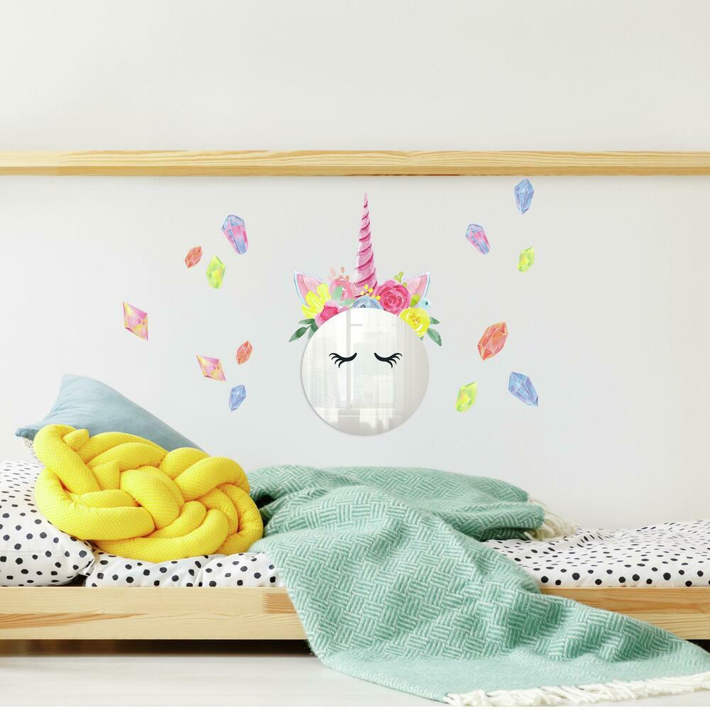Floral Unicorn Mirror Wall Decals Mirrors RoomMates   