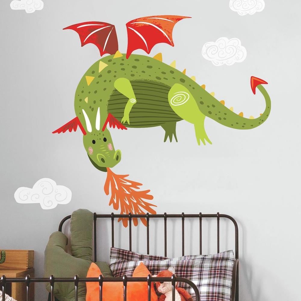 Vinyl Wall Decal Two Dragons Fly Celtic Fantasy Decor Stickers (3207ig —  Wallstickers4you