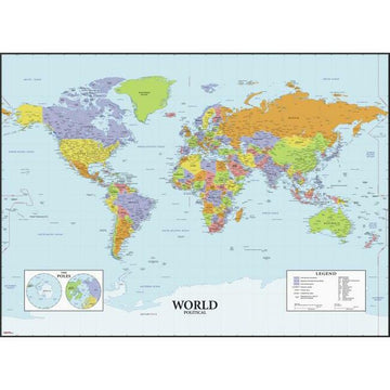 Dry Erase Map Of The World Peel and Stick Giant Wall Decal – RoomMates ...