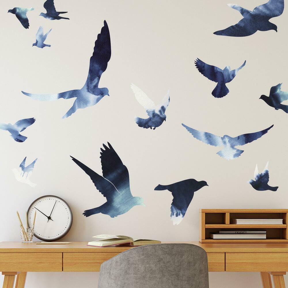 Birds in Flight Peel and Stick Giant Wall Decals Wall Decals RoomMates   