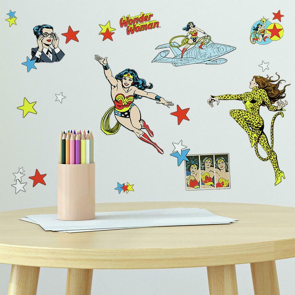 Wonder Woman Cartoon Peel and Stick Wall Decals Wall Decals RoomMates   