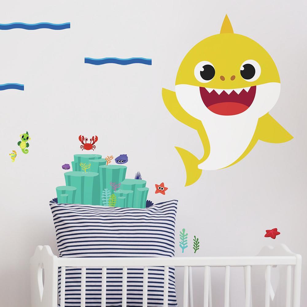 Baby Shark Peel and Stick Giant Wall Decals Wall Decals RoomMates   