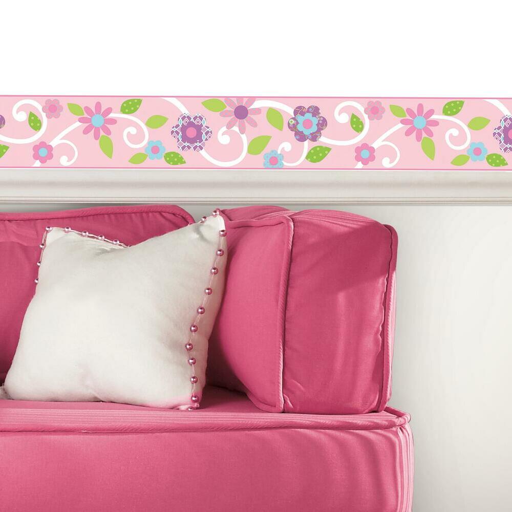 Scroll Floral Peel and Stick Border Peel and Stick Borders RoomMates   