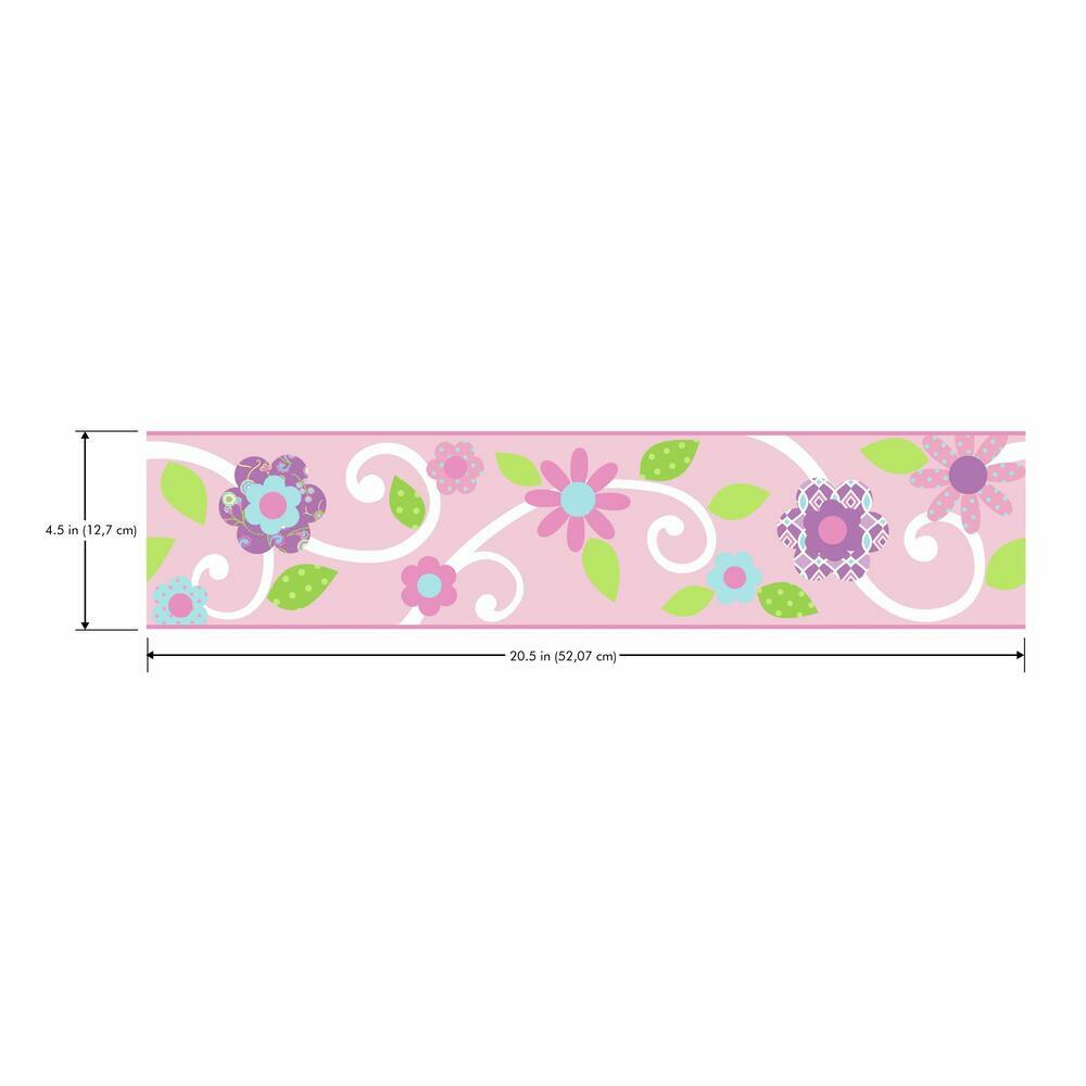 Scroll Floral Peel and Stick Border Peel and Stick Borders RoomMates   