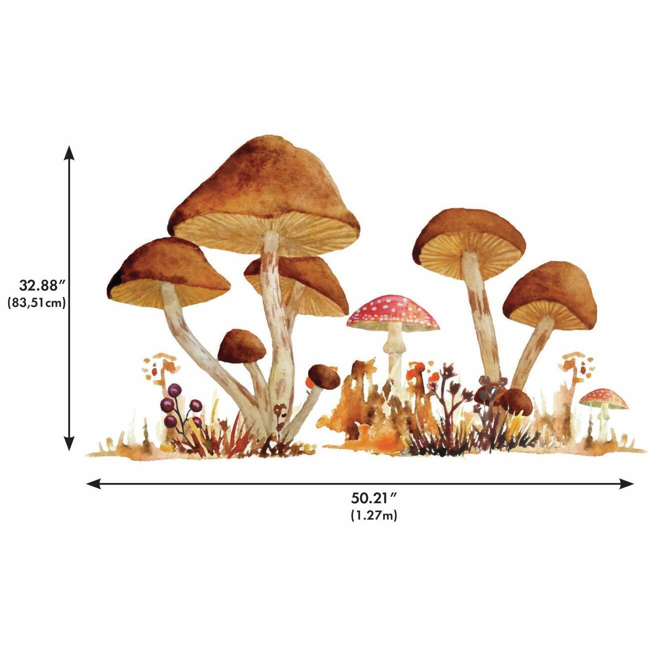 Mushroom Giant Peel and Stick Wall Decals Wall Decals RoomMates   