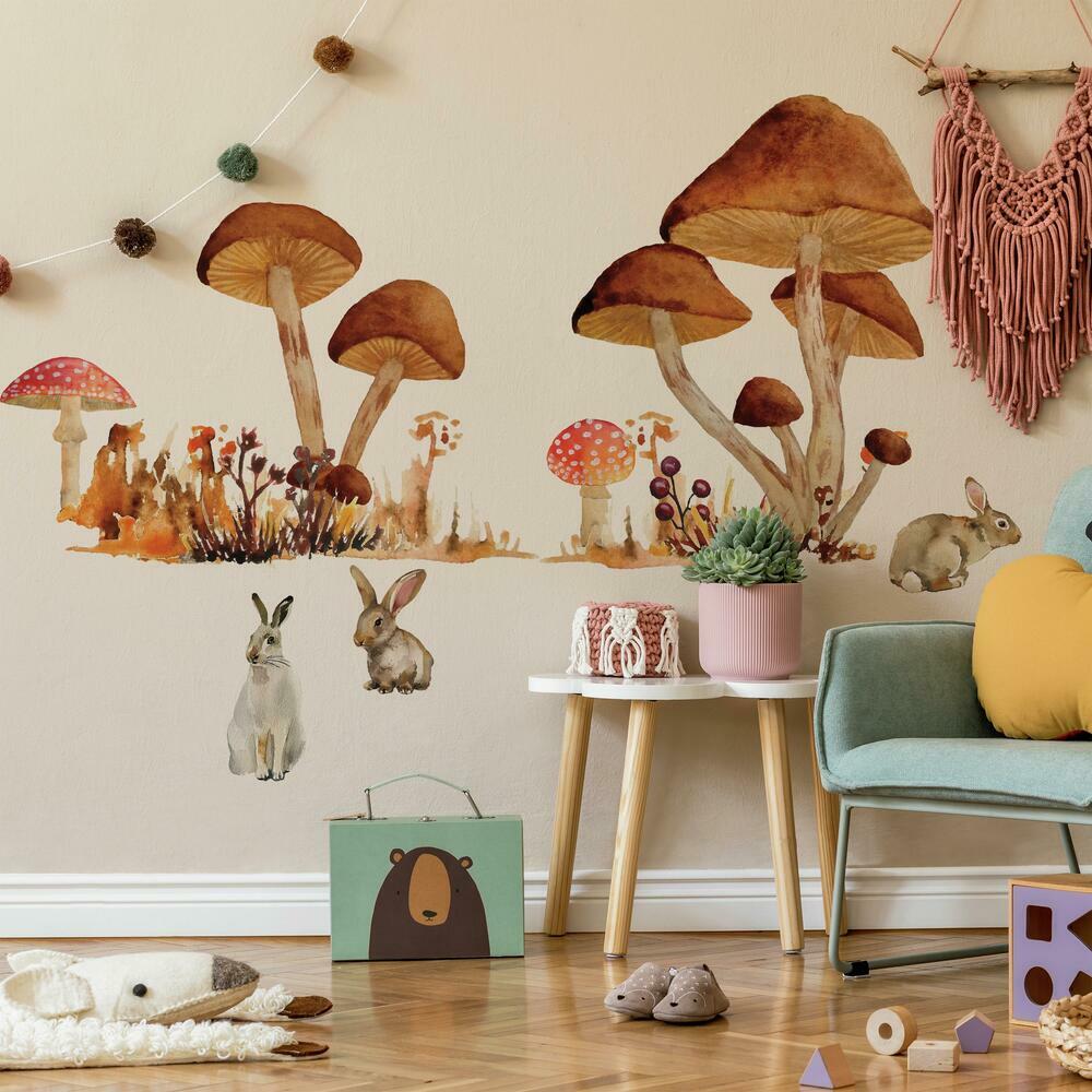 Mushroom Giant Peel and Stick Wall Decals Wall Decals RoomMates   