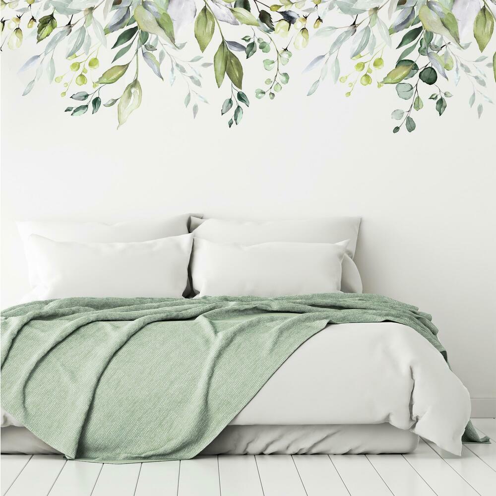 Hanging Watercolor Leaves Peel and Stick Giant Wall Decals Wall Decals RoomMates   