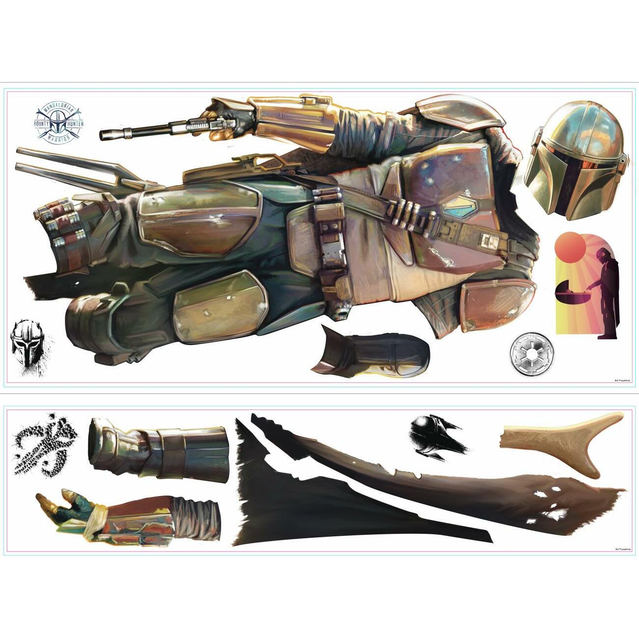 The Mandalorian Peel and Stick Giant Wall Decals Wall Decals RoomMates   