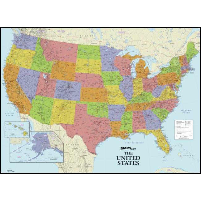 Dry Erase US Map Peel and Stick Giant Wall Decal Wall Decals RoomMates   