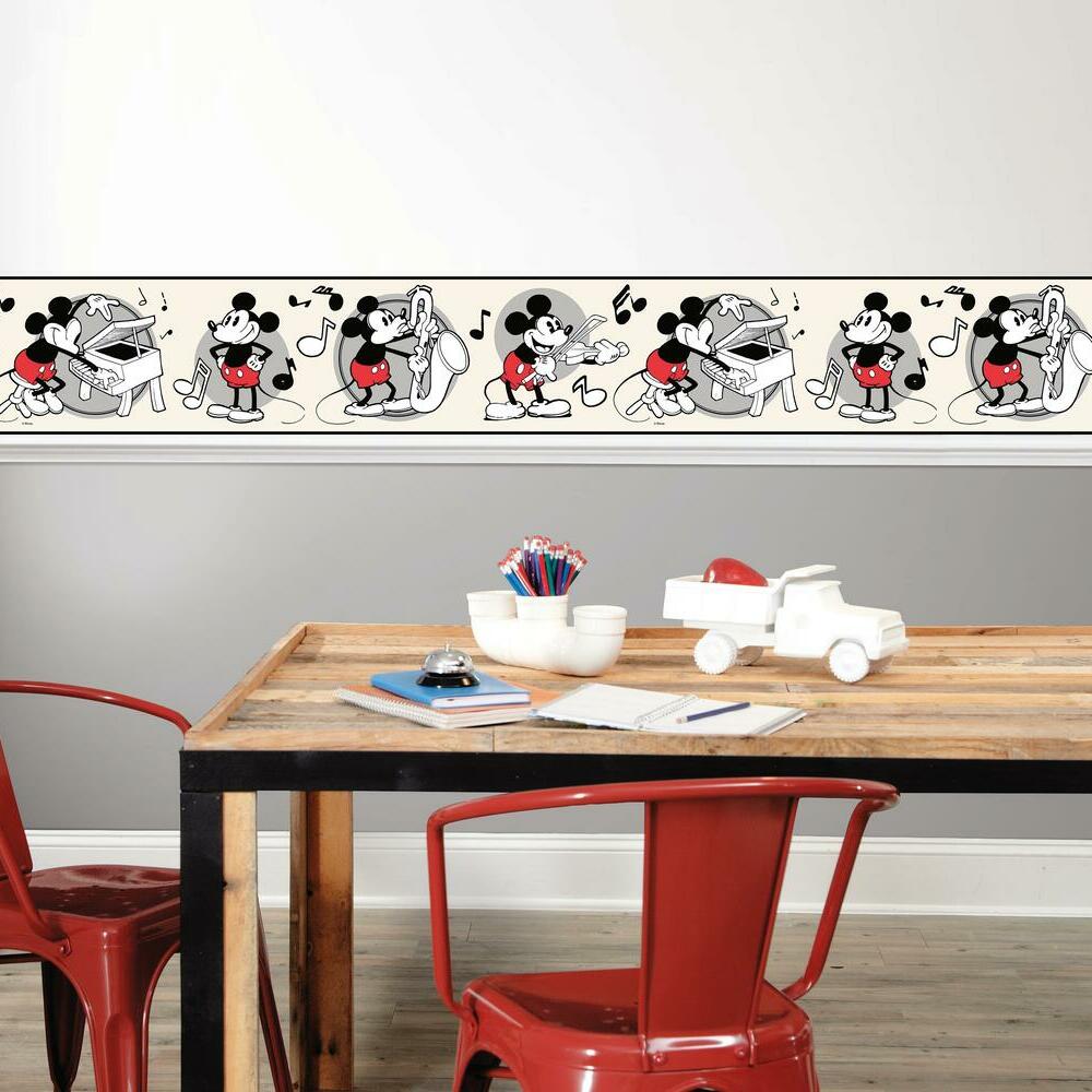 Disney Vintage Mickey Mouse Peel and Stick Border Peel and Stick Borders RoomMates   