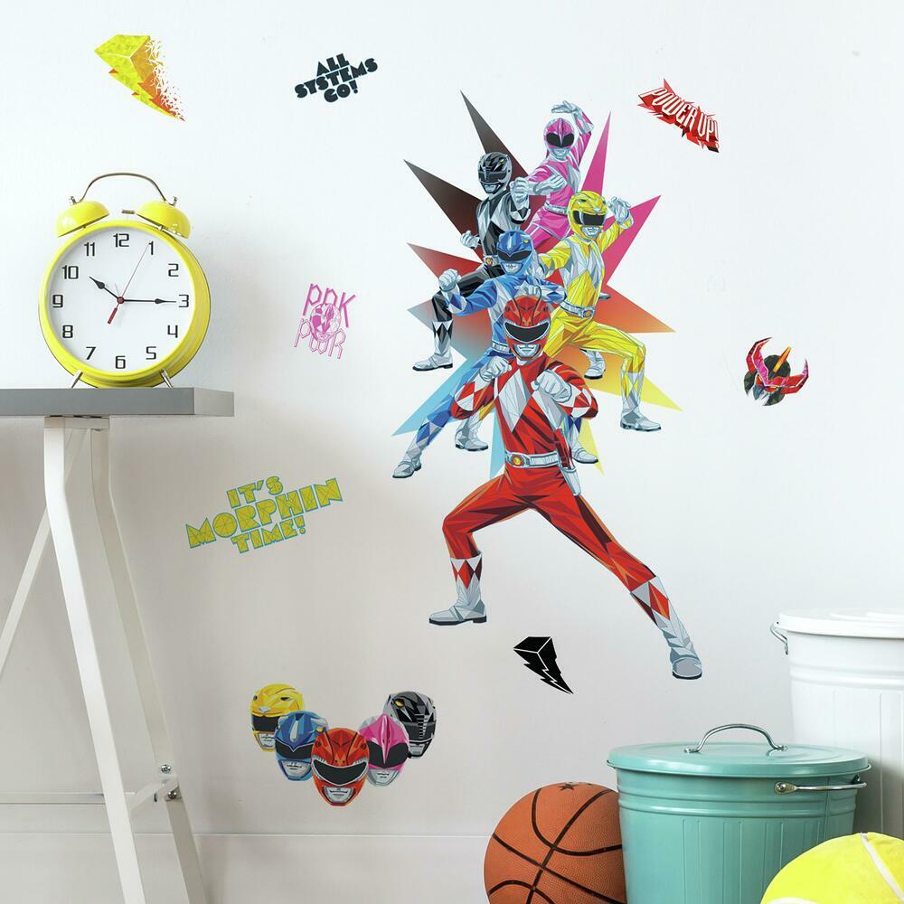 Power Rangers Peel and Stick Giant Wall Decal Wall Decals RoomMates   