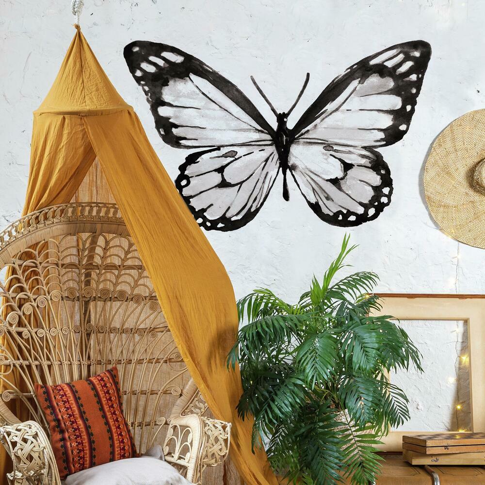 Watercolor Butterfly Peel and Stick Giant Wall Decals Wall Decals RoomMates   