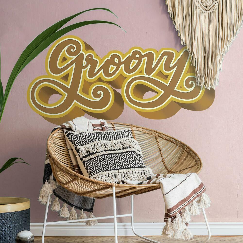 Groovy Retro Peel and Stick Giant Wall decals Wall Decals RoomMates   