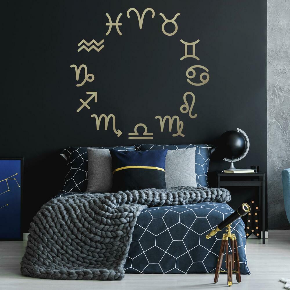 Metallic Zodiac Peel and Stick Giant Wall Decals Wall Decals RoomMates   