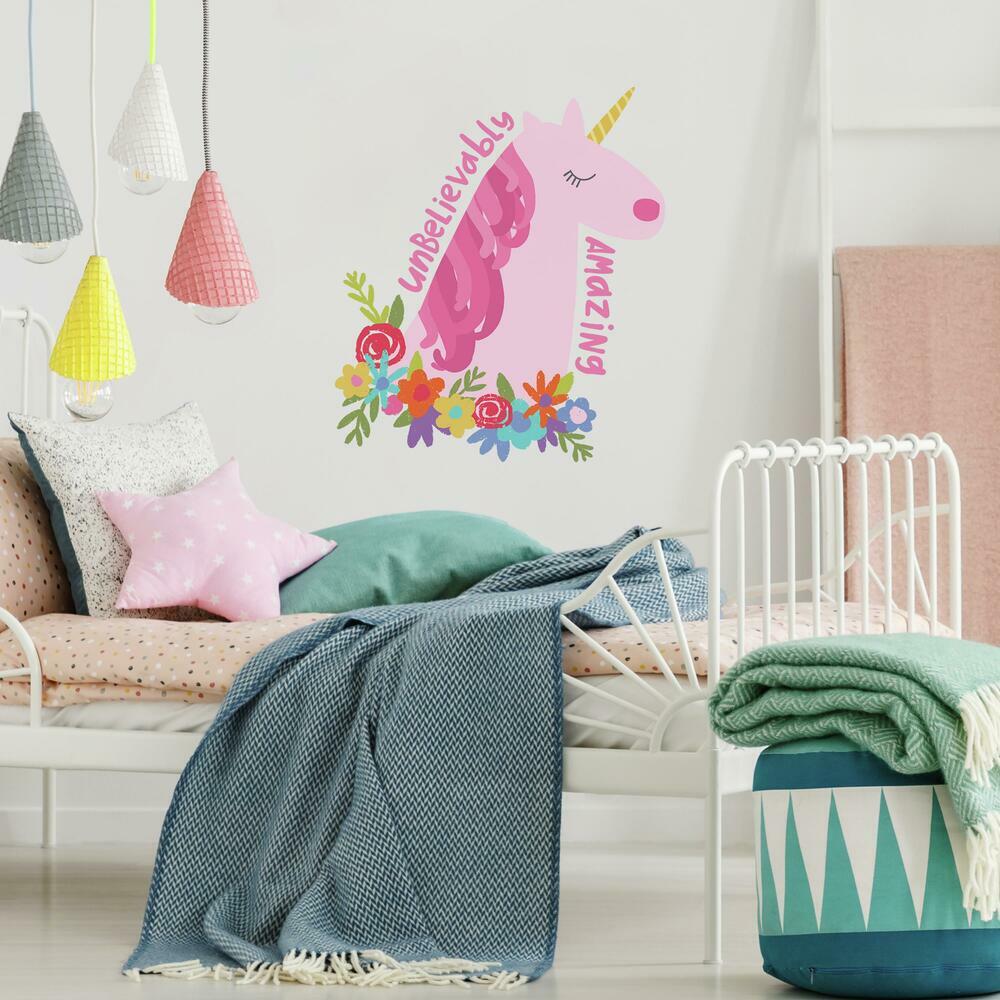 Amazing Unicorn Giant Peel and Stick Wall Decals Wall Decals RoomMates   