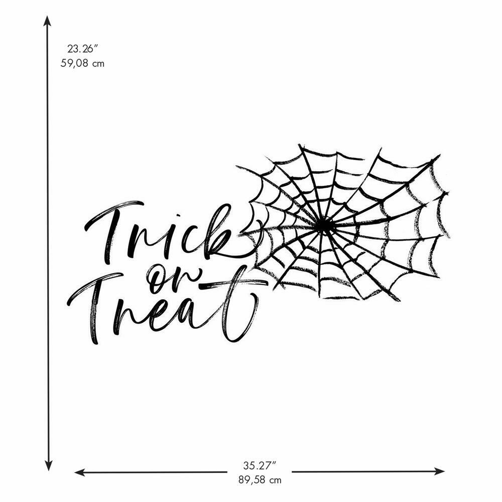 Halloween Trick Or Treat Spider Web Peel and Stick Giant Wall Decals Wall Decals RoomMates   