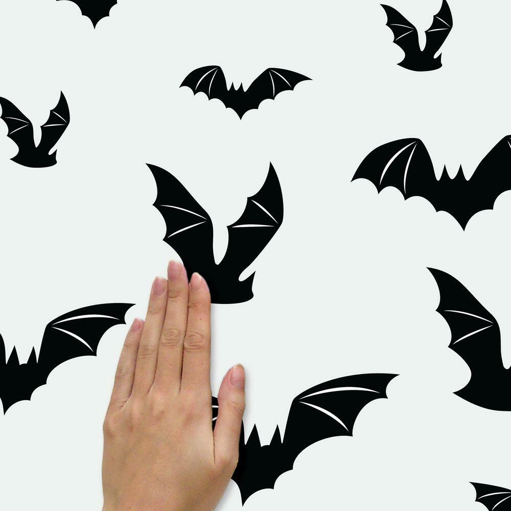 Halloween Black Bats Peel and Stick Wall Decals Wall Decals RoomMates   