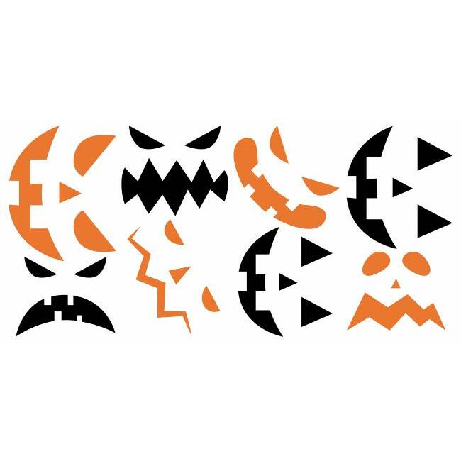 Halloween Pumpkin Faces Peel and Stick Wall Decals Wall Decals RoomMates   