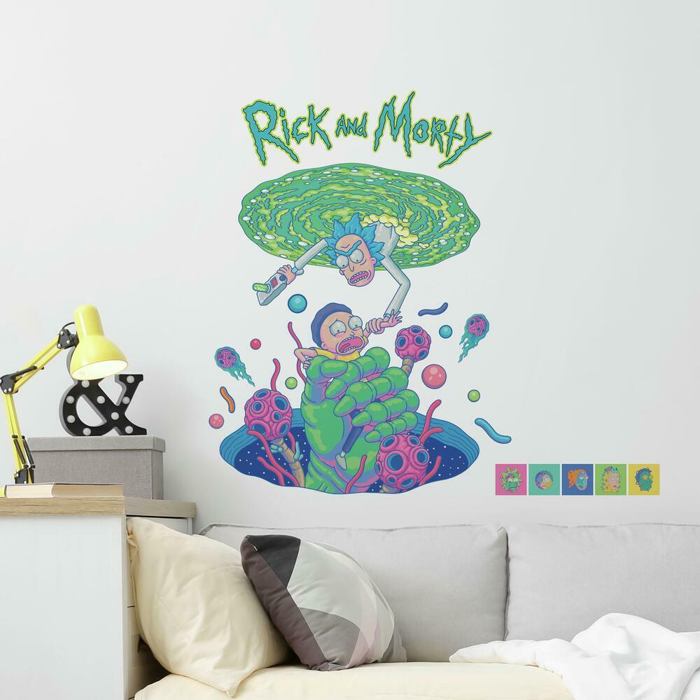 Rick and Morty Portal Peel and Stick Wall Decals Wall Decals RoomMates   