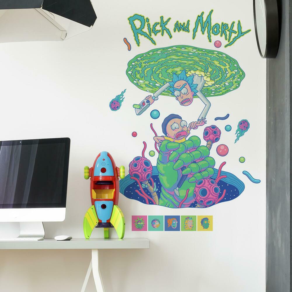 Rick and Morty Portal Peel and Stick Wall Decals Wall Decals RoomMates   