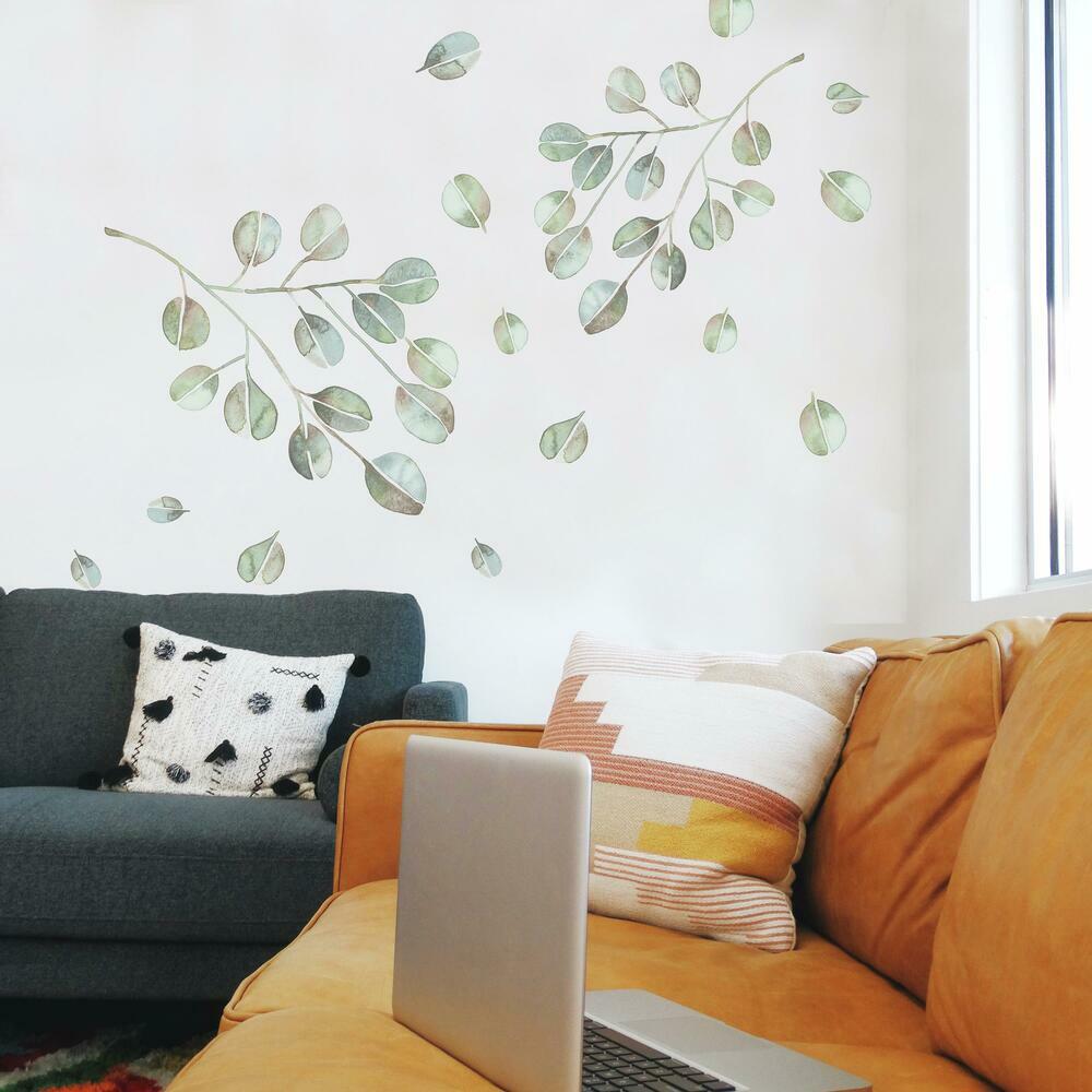 Catcoq Eucalyptus Peel and Stick Giant Wall Decals Wall Decals RoomMates   