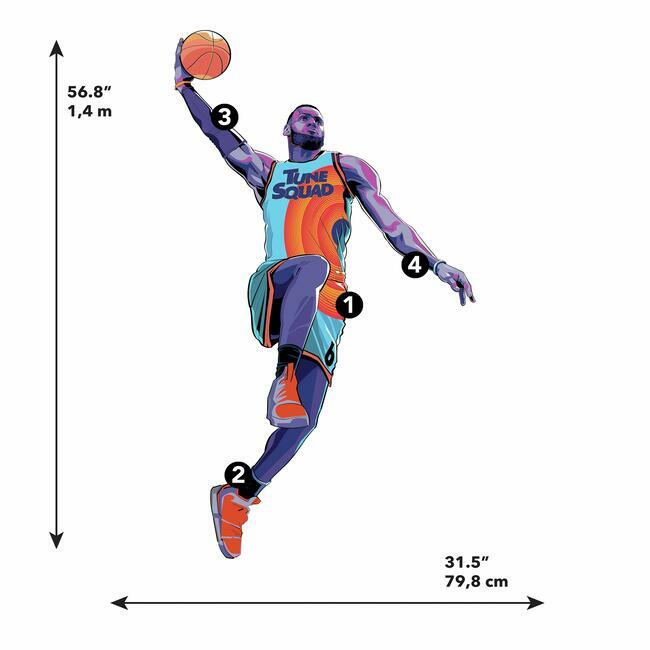 Space Jam Lebron Peel And Stick Giant Wall Decals Wall Decals RoomMates   