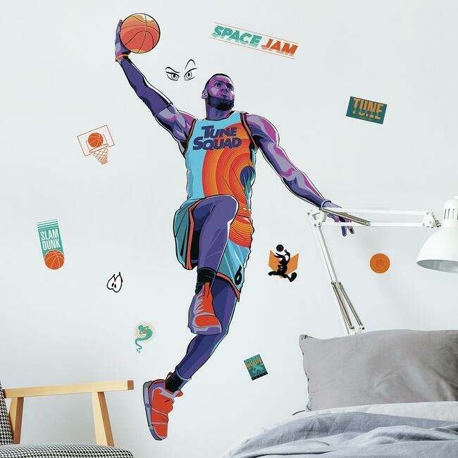 Space Jam Lebron Peel And Stick Giant Wall Decals Wall Decals RoomMates   