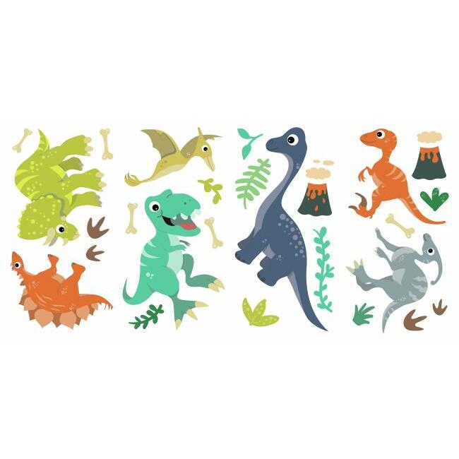 Friendly Dinosaur Peel and Stick Wall Decals Wall Decals RoomMates   