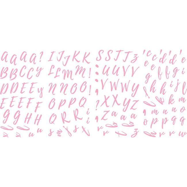 Pink Brush Script Alphabet Peel and Stick Wall Decals Wall Decals RoomMates   