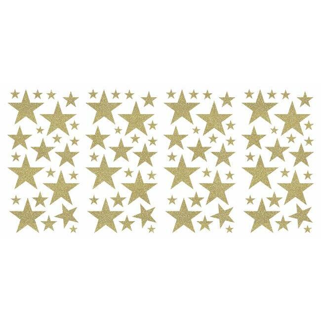 Glitter Twinkle Stars Peel And Stick Wall Decals Wall Decals RoomMates   