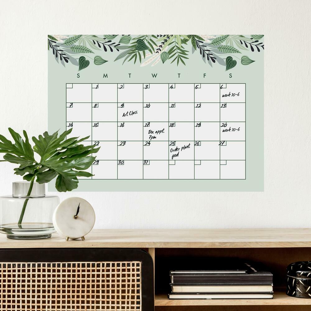 Tropical Monthly Calendar Dry Erase Wall Decal Wall Decals RoomMates   