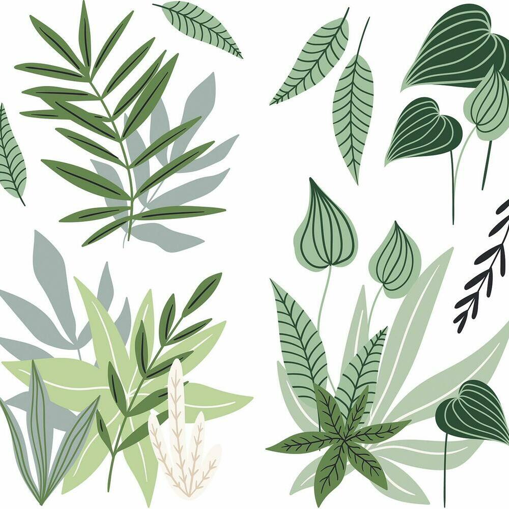 Tropical Leaves Peel and Stick Wall Decals Wall Decals RoomMates   