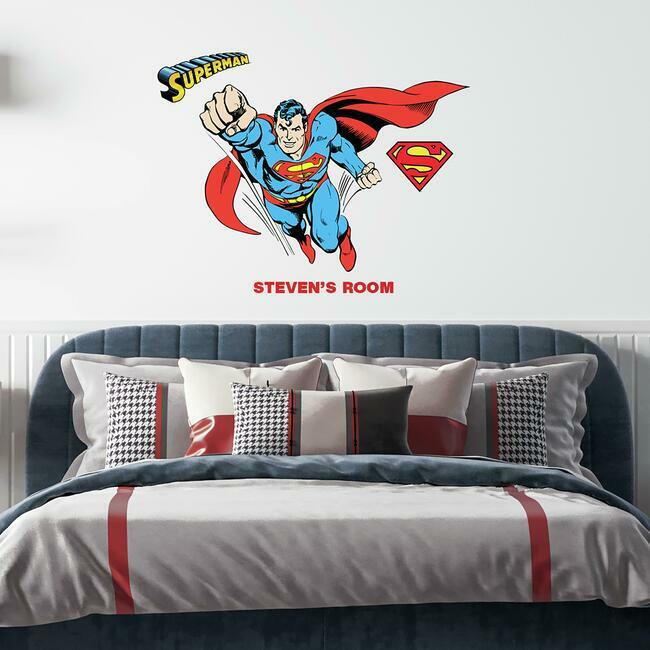 Classic Superman Peel And Stick Giant Wall Decals With Alphabet Wall Decals RoomMates   