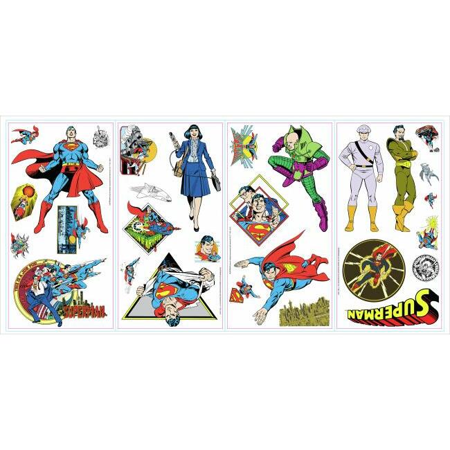 Classic Superman Characters Peel And Stick Wall Decals Wall Decals RoomMates   
