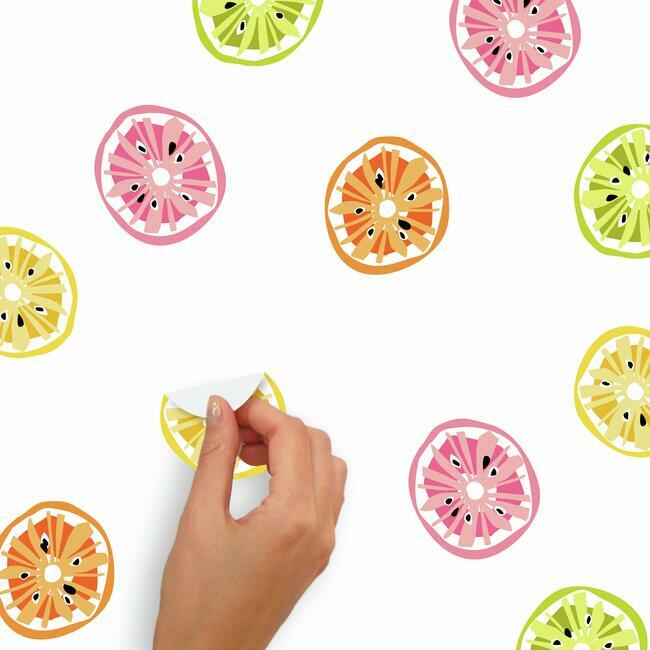 Jane Dixon Citrus Fruit Peel and Stick Wall Decals Wall Decals RoomMates   