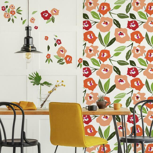 Jane Dixon Floral Peel and Stick Wall Decals Wall Decals RoomMates   